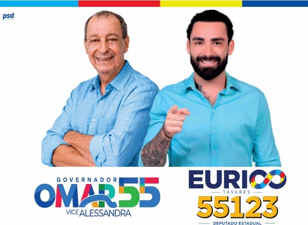 Eurico Tavares 55123, Deputado Estadual, ao lado de Omar, Governador